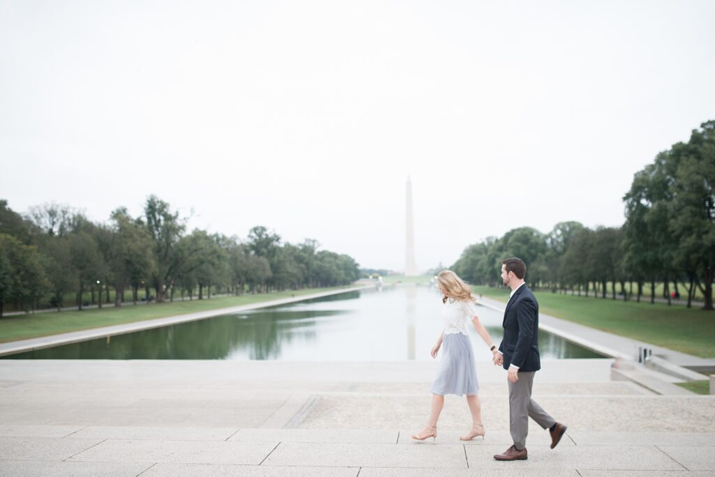 Lincoln Memorial Engagement Photo