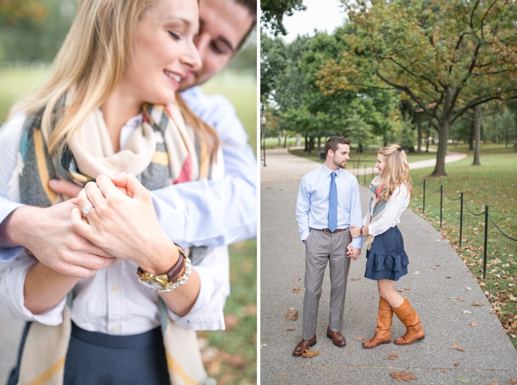 Fall Engagement Photo in DC