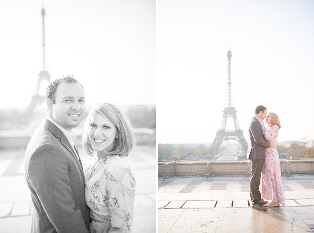 Eiffel Tower Engagement Photo